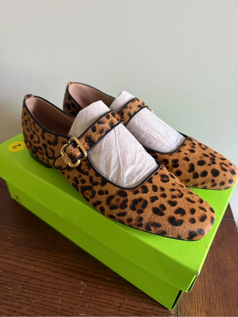 Sam Edelman Michaela Mary Jane Leopard Prinr NEW